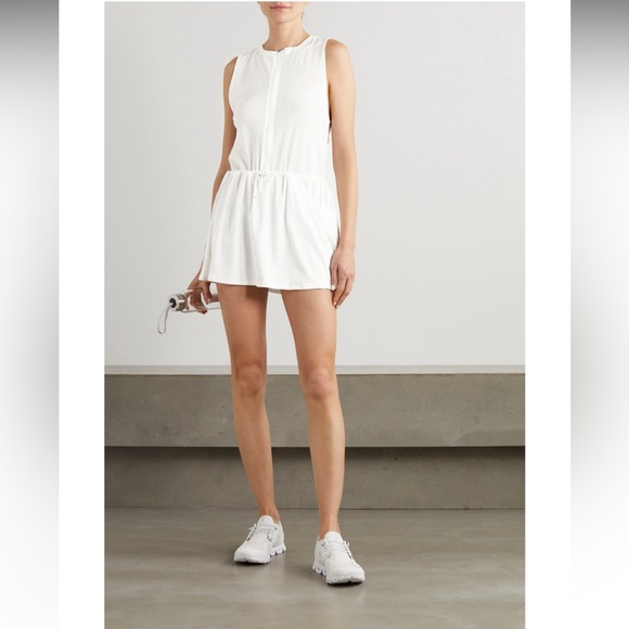 VARLEY Lagoda Mesh and Ribbed-Knit Tennis Dress - Picture 2 of 5